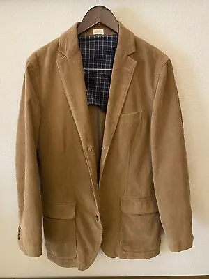 J Crew Beige Corduroy Blazer Jacket Mens Size S Fall Winter Style • $35