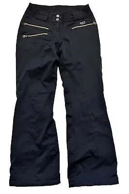 Marker Women's Snow Ski Pants Sz 4 Black AquaGuard  Insulated Waterproof Zippers • $19.95