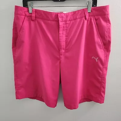 Puma Dry Cell Athletic Lightweight Golf Shorts Neon Pink Men’s 36 • $18