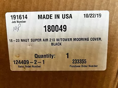 2018-2020 Super Air Nautique 210 W/ Tower Mooring Cover - Factory - Black • $600