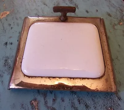 Small Antique Iron Stove Oven Door Porcelain Enamel Range Part Replacement • $34