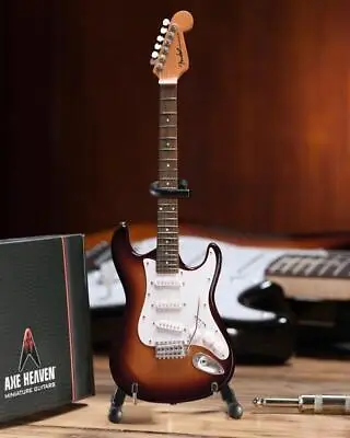 AXE HEAVEN Official Classic Sunburst Fender Strat Miniature Guitar Display Gift • $26.29