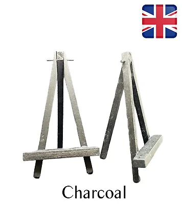 Mini Table Top Easel Display Canvas Pictures Stand | H 15cm Solid CHARCOAL DIY • £77.99