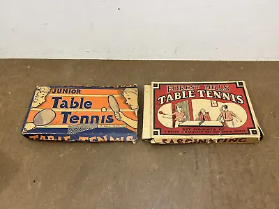 Vintage Ping Pong Game Lot Paddles Net Springfield Forest Hills Table Tennis Box • $29.99