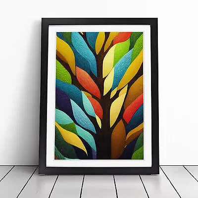 Abstract Tree Colour Wall Art Print Framed Canvas Picture Poster Decor • $18.59