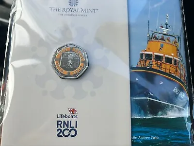 2024 Royal National Lifeboat Institute Uk Bu Coloured 50p In Royal Mint Pack  • £32