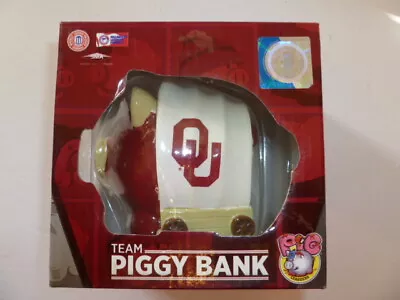 OU Oklahoma Sooners Piggy Bank Coin Ceramic Officially Licensed New In Box • $16.99