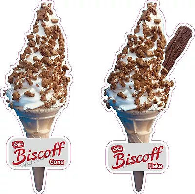 Ice Cream Van Sticker Ice Cream Cone Flake Whippy Biscoff Decal See Variations • £7.50