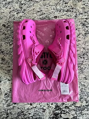 RARE Post Malone X Crocs Duet Max II 2020 Men’s Pink Clogs 207268-001 - Size 12 • $185