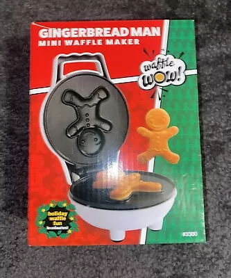Gingerbread Man Mini Waffle Maker Waffle Wow - 4in Electric Nonstick Waffle Iron • $14.95