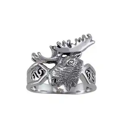 Moose Head Ring .925 Sterling Silver By Peter Stone Fine Jewelry • $59.97