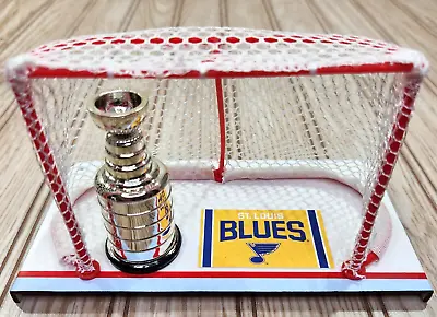 St Louis Blues NHL Stanley Cup Hockey Goalie Net Mini Replica Championship • $23.69