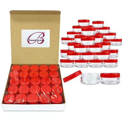 25 Pieces 5 Gram/5ML Plastic Makeup Cosmetic Lotion Cream Sample Jar Containers • $7.49