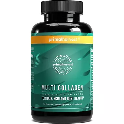 Primal Harvest Multi Collagen Pills Women And Men Type I II III V X 120 Caps • $40.30