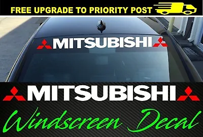 For Mitsubishi Windshield Logo Sticker Lancer Triton Outlander Evolution Pajero • $21.90