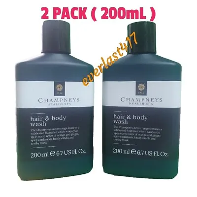 Champneys Health Spa Mens Hair And Body Wash ☆ 2 Pack ~ 200mL  • £21.80