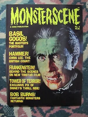 Monsterscene Magazine # 3 - 1994 - Basil Gogos & Hammer!-Chris Lee  • $18