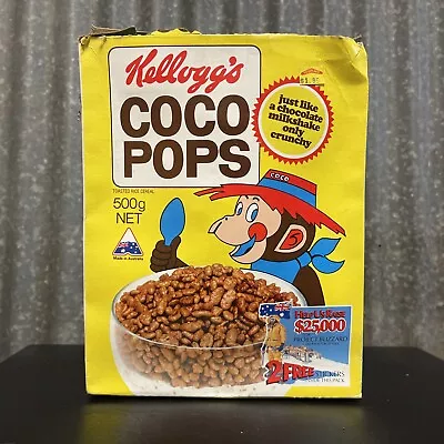 Kellogg’s Coco Pops Cereal Vintage Promotional 1981 Packet Box *RARE* • $139