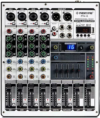 Professional DJ Mixer W/Usb Audio Interface 4-Channel Sound Board Audio Mixer W • $184.99