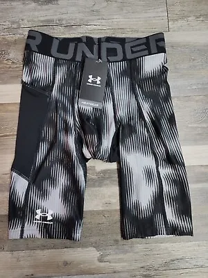 NEW Under Armour Heatgear Mens SMALL Long Compression Shorts Tights Urban Camo • $21.89