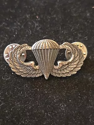 Vintage Orginal U.S. Post WWII Sterling  Silver Airborne Jump Wings  Pin Back  • $74.50