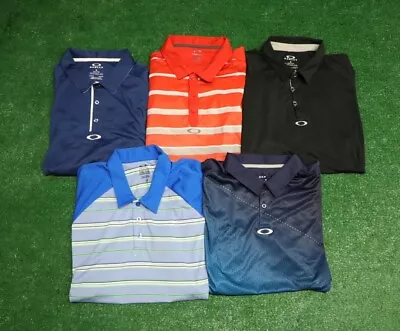 Lot Of 5 Mens Oakley Polo Hydrolix Golf Shirts Size 2XL XXL • $99.99