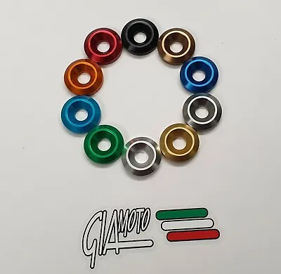 M6 Aluminium Anodised Countersunk Washers 9 Colours With/without Titanium Screws • £2.80