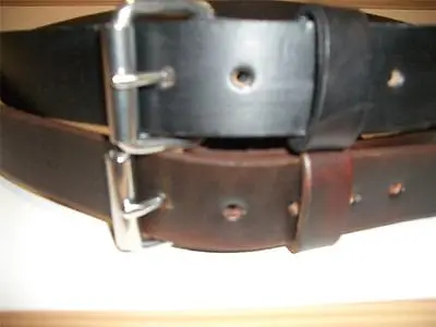 Heavy Duty Amish Thick Leather Work Belt 1.1/2  W  Holster  S.s Roller Buckle • $25.99