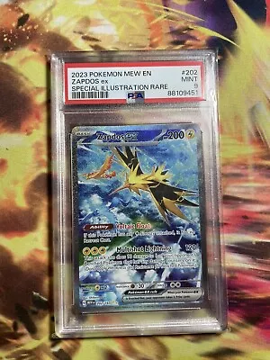 Pokemon TCG Scarlet Violet 151 Zapdos EX 202/165 SIR PSA 9 • $39.99