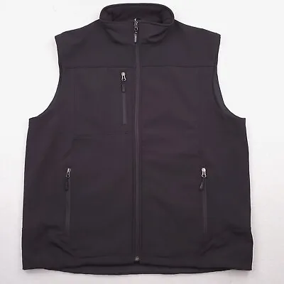 OOBE Softshell Vest Mens Sz XL Black Fleece Lined Full Zip Sleeveless Casualwear • $31.99