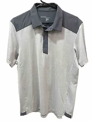 ARC'TERYX Arcteryx A2B Polo Shirt Snap Button Wool Blend Mens Large Trim Fit • $29.95