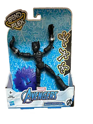 Marvel Avengers Black Panther Bend And Flex Action Figure Toy • £11