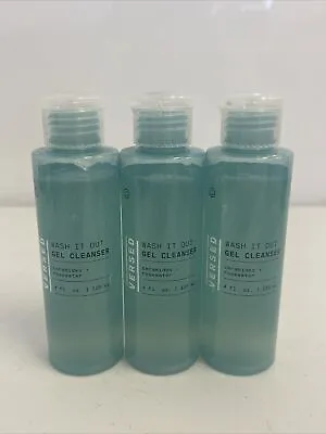 3x Versed Wash It Out Gel Cleanser Ceramides Rosewater All Skin Types 4 Fl Oz Ea • $17.99