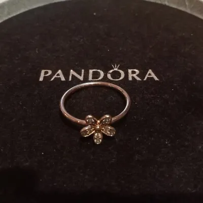 $45 • Buy Pandora Dazzling Daisy, Rose Gold Ring Size 60   R1 MET ALE Hallmarks 