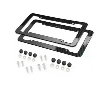 For Volvo Frame Carbon Black License Plate Front And Rear Auto Universal • $34.99