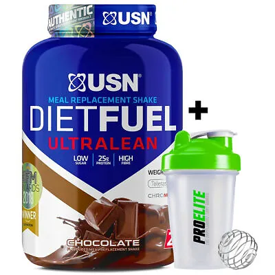 £39.99 • Buy USN Diet Fuel Ultralean 2Kg Meal Replacement Weight Loss Protein Shake + Shaker