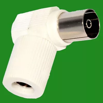 £2.49 • Buy Right Angle RF Female Coaxial TV Aerial Connector Plug 90 Degrees Digital Coax