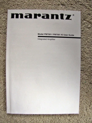 £7.95 • Buy Marantz PM7001 KI Signature Series (Ken Ishiwata) User Guide FREE UK P&P
