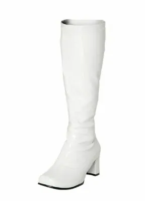 £6 • Buy White Go Go GoGo Ladies Mens Retro Boots Womens Knee High Boots 60s 70s Siz 3-12