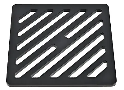 £46 • Buy 215mm 21.5cm ~8.5  Square Matt Black Drain Cover Gully Grid Grate Powder Coat