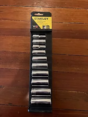 Stanley 10 Piece Deep Socket Set 3/8 Drive - Brand New • $15.40