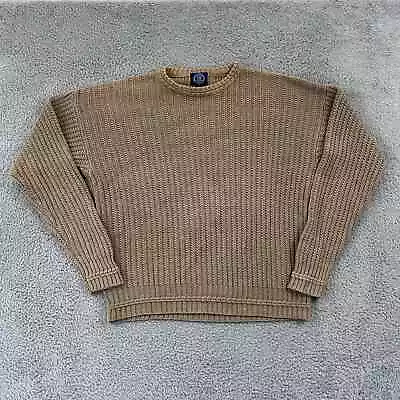 Vintage Gap Sweater Men’s M Biege Cable Knit 90s Long Sleeve Pullover Cotton • $19.95