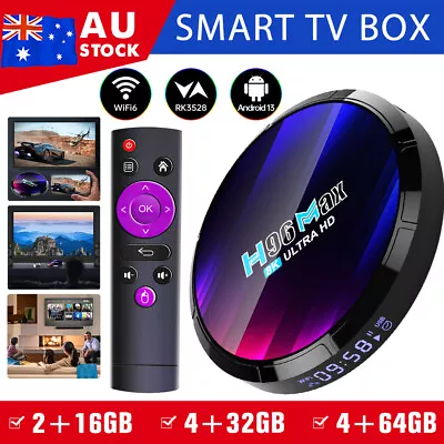 Upgraded H96 MAX Smart TV Box Android 13.0 Quad Core 8K HD Stream Media Player • $58.49