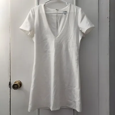$15 • Buy Tobi Womens White Deep V Neck Mini Dress Size Medium