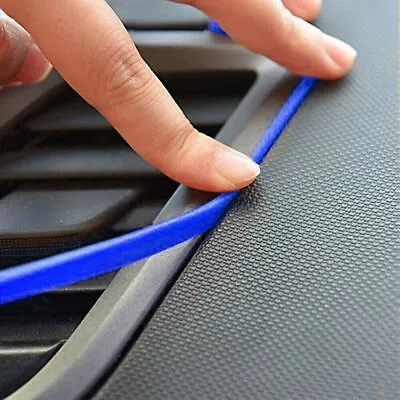 $8.65 • Buy 5m Car Door Panel Edge Gap Strip Cover Decor Molding Trim Accessories Blue DIY