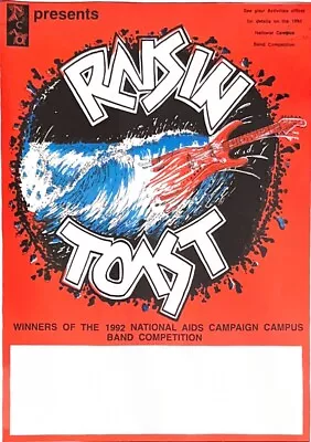 RAISIN TOAST VINTAGE POSTER Circa 1993 Used But Perfect Condition • $24.99