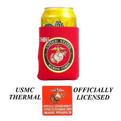 USMC SEAL US MARINE CORPS CAN Bottle KOOZIE COOLER Coozie Wrap Thermal JACKET • $7.99