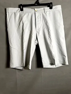 J Lindeberg Eloy Golf Shorts Mens 38 Gray Performance Activewear Chino Polyester • $18.41