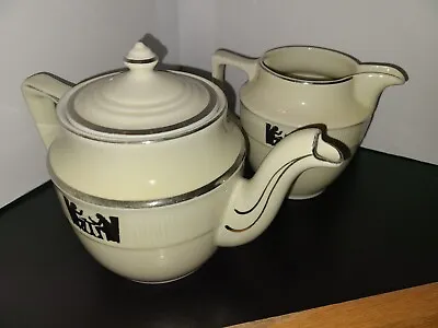 Vintage 1930s Hall Superior Quality Kitchenware - Silhouette Teapot And Pitcher • $13