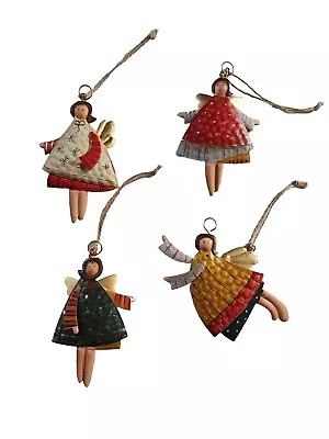 X4 Metal Fairy Christmas Tree Decorations. Hanging Fairy Christmas Decorations • £11.95